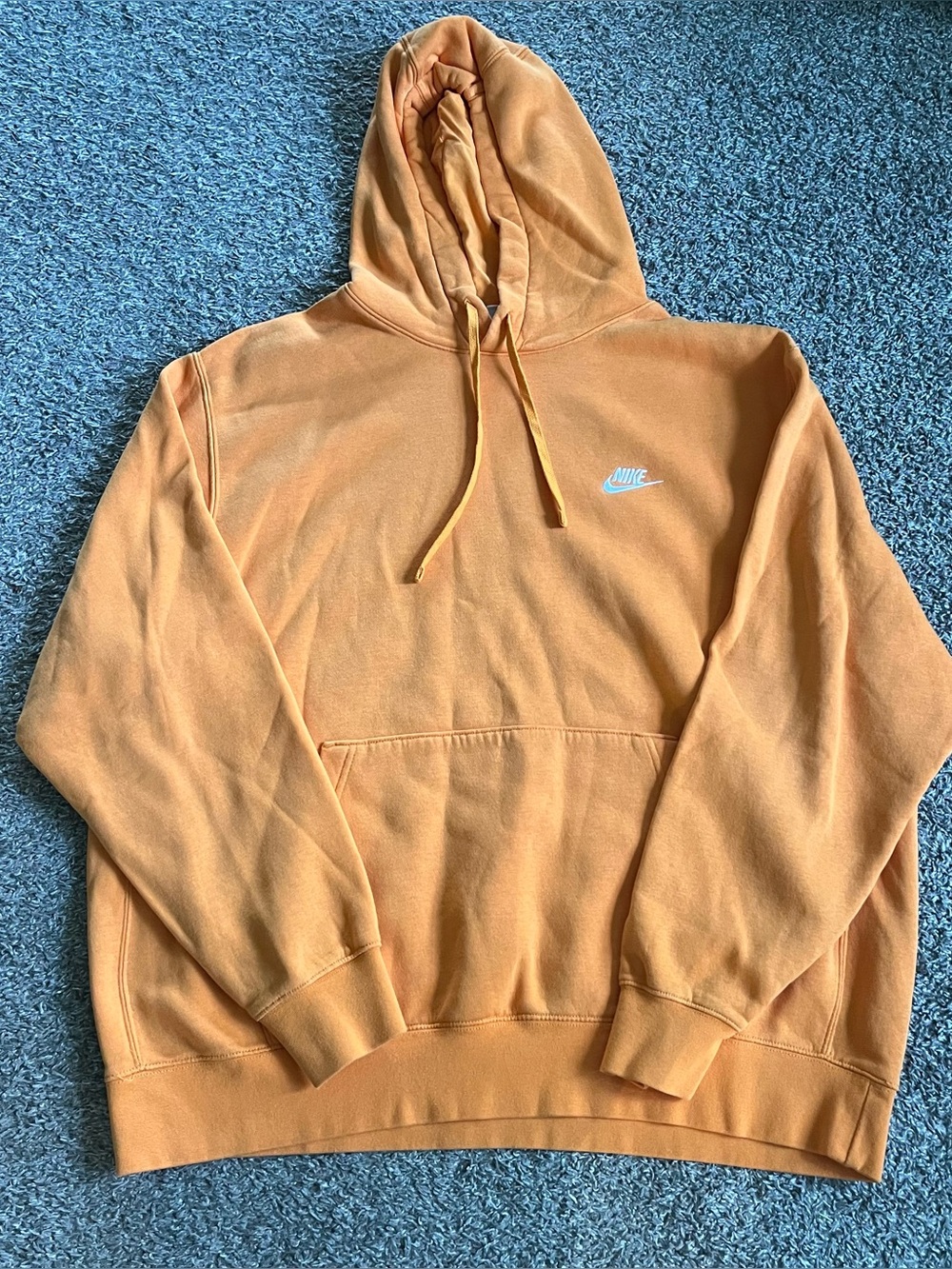Nike Women's Size XXL Orange Hoodie Embroidered Logo Sweatshirt Pullover
